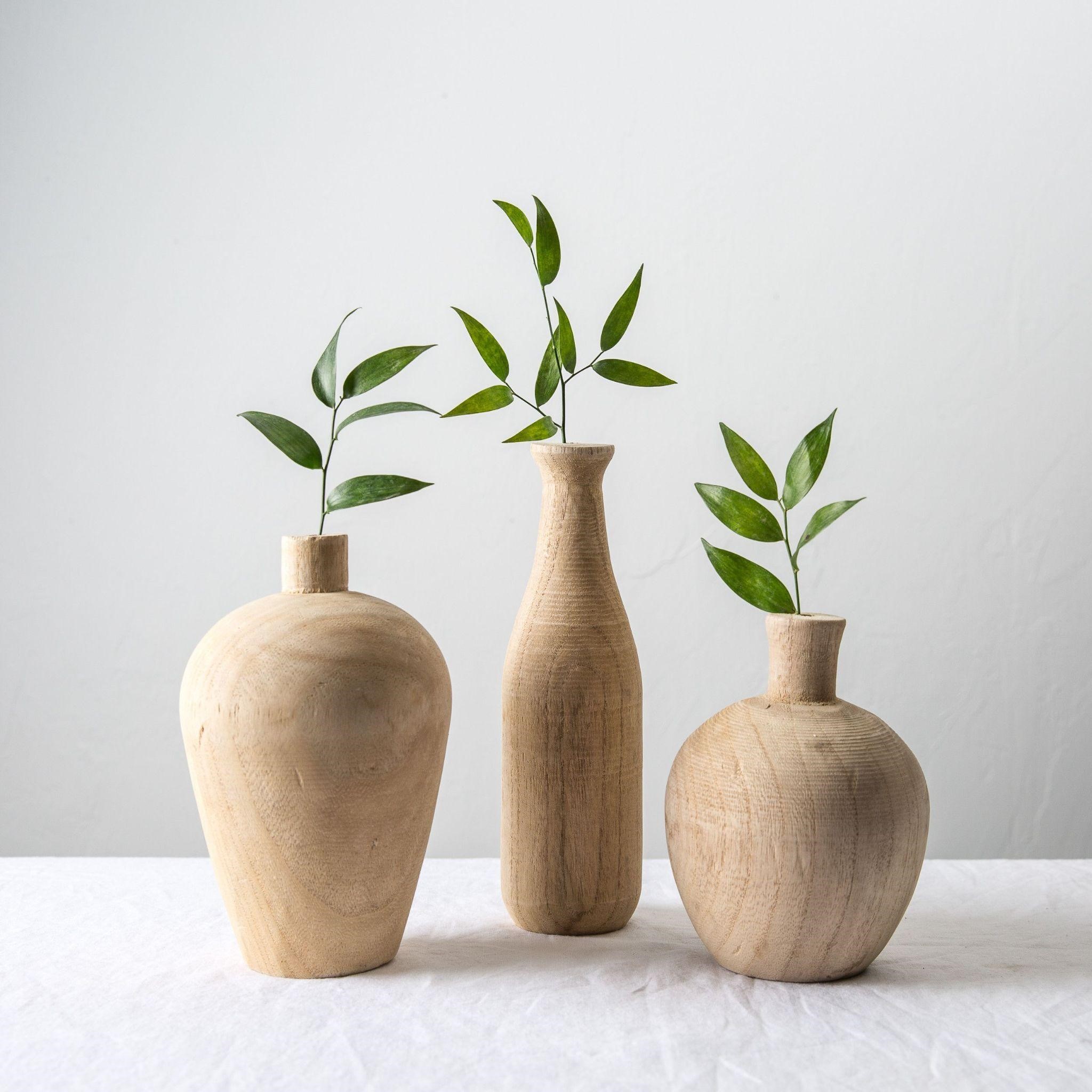 Wooden Vases