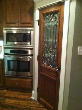 Wrought-Iron Pantry Doors with Glass
